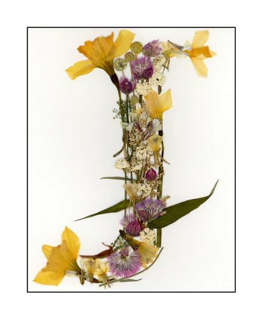 Affiche - Alphabet Floral - J (8"x10")