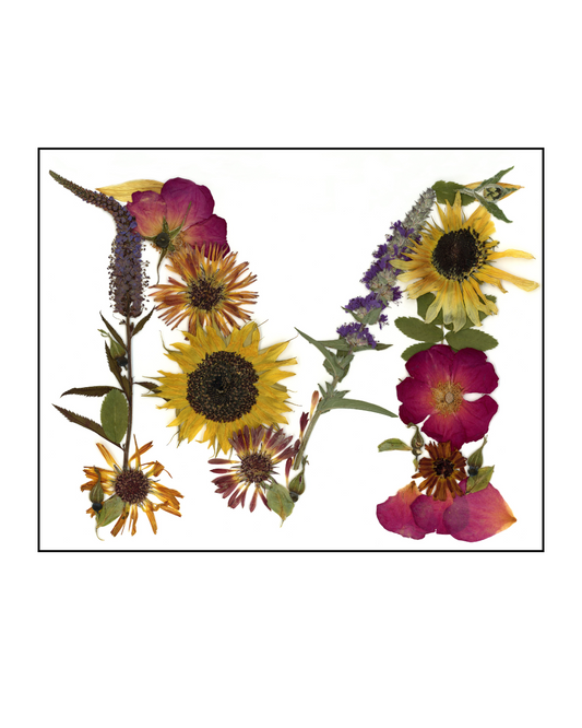 Affiche - Alphabet Floral - M (8"x10")