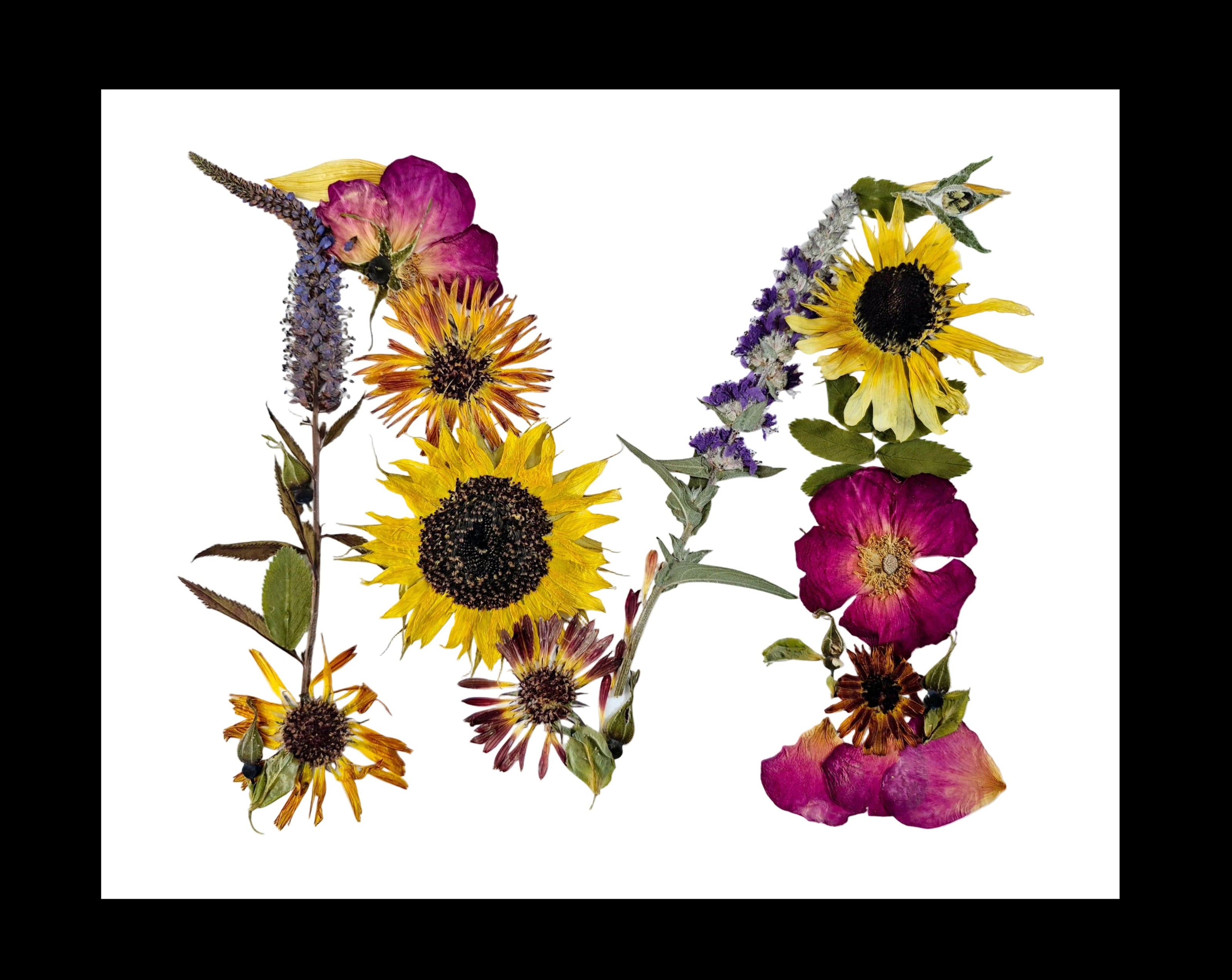 Lettre florale M
