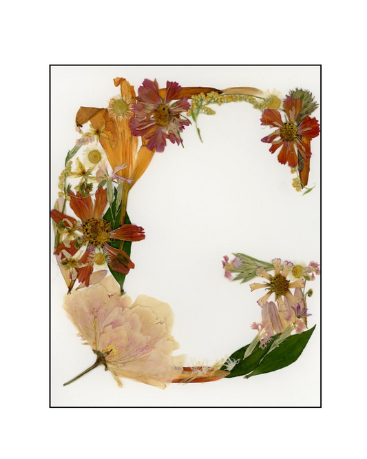 Affiche - Alphabet Floral - G (8"x10")