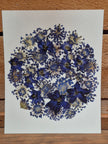 Oeuvre florale - Lune bleue