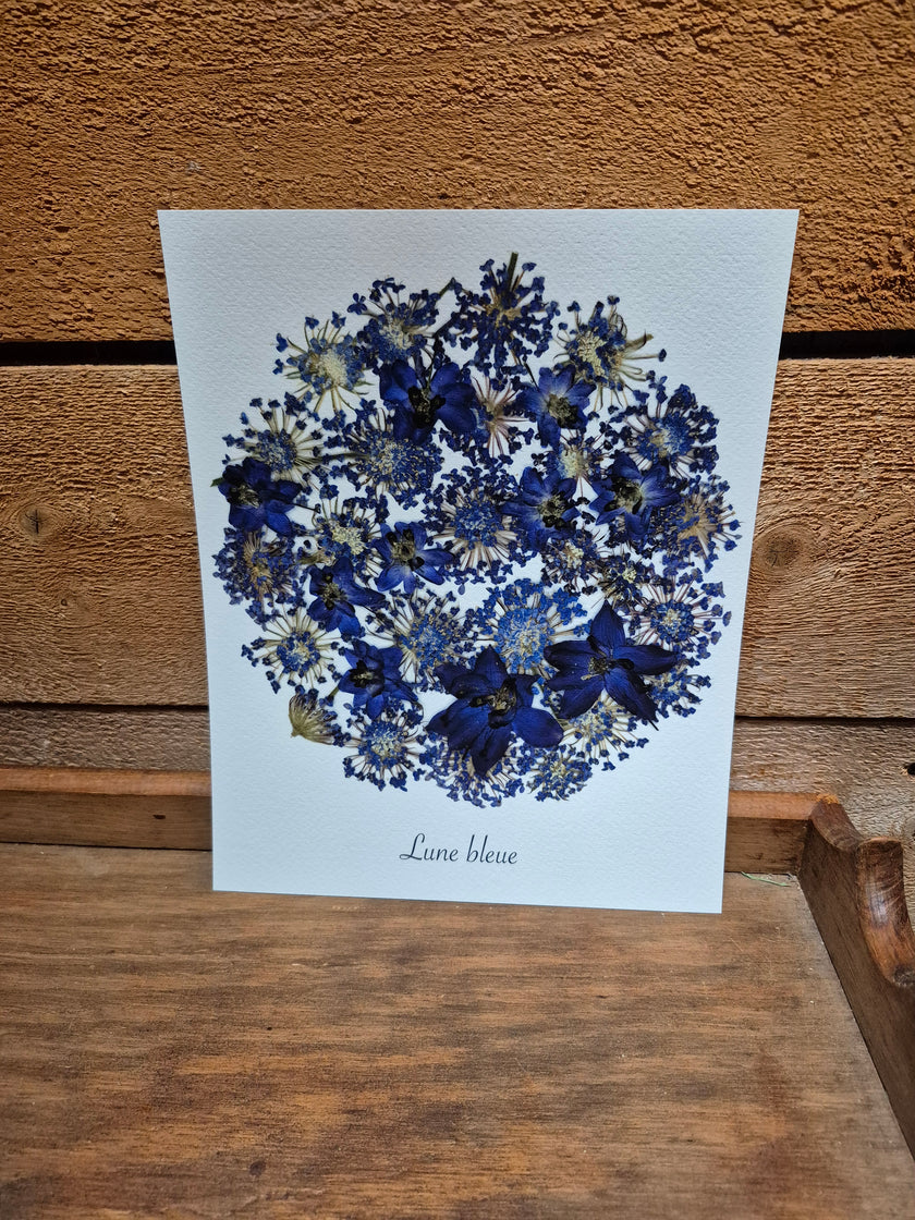 Oeuvre florale - Lune bleue