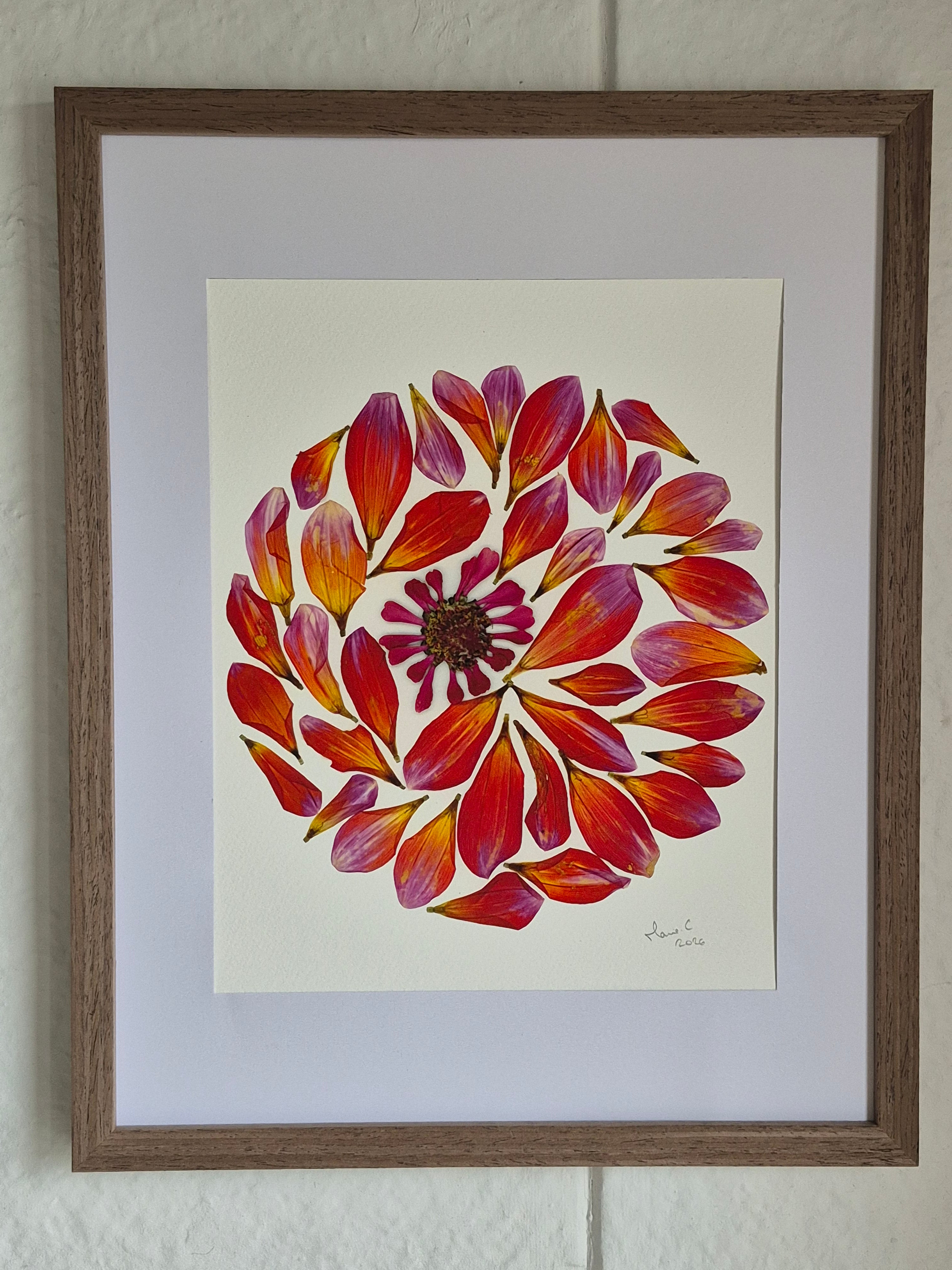 Oeuvre florale - Lune rose