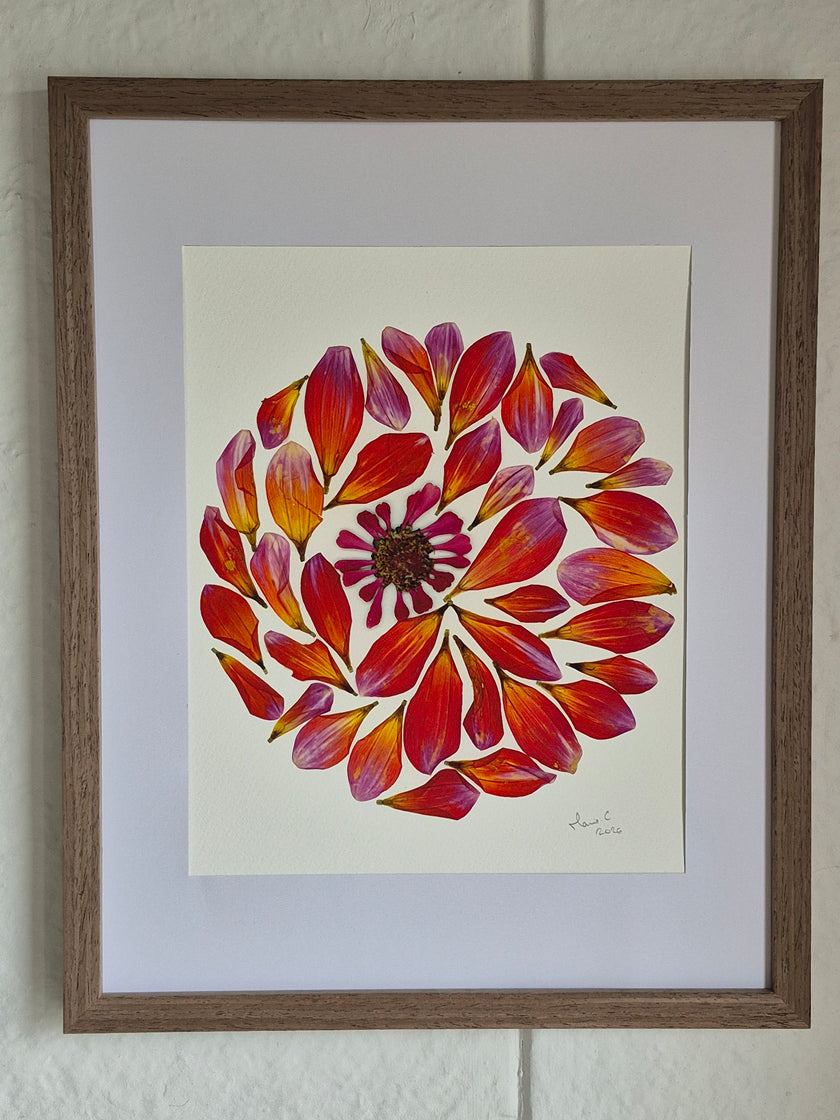 Oeuvre florale - Lune rose