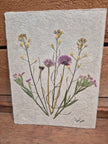 Composition florale artisanale sur papier Lokta 