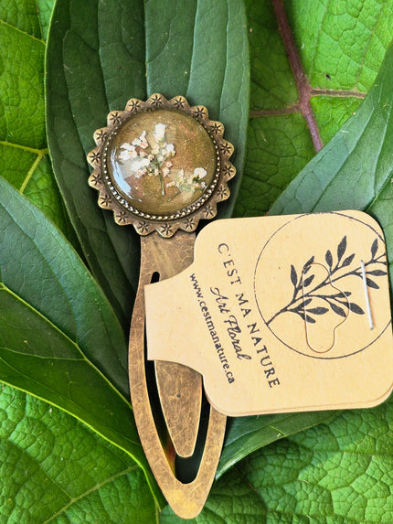 Marque-page vintage - Collection Bouquet blanc