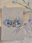 Boucles d'oreilles florales pendantes 