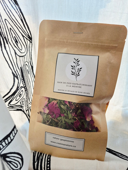 Bain de pied rose & menthe