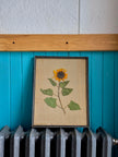 Cadre floral Tournesol sur tige