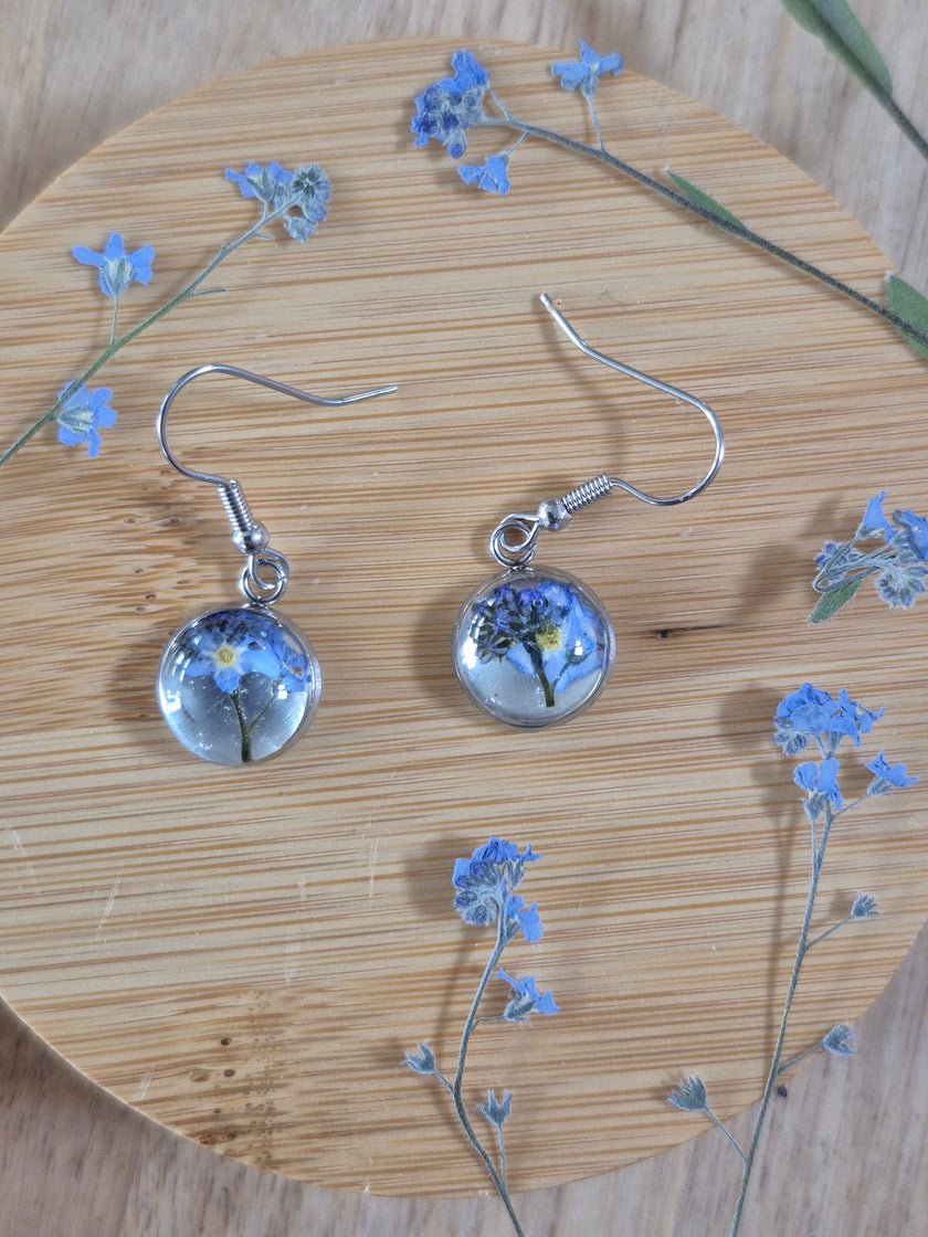 Boucles d'oreilles florales pendantes 