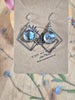 Boucles d'oreilles florales pendantes 